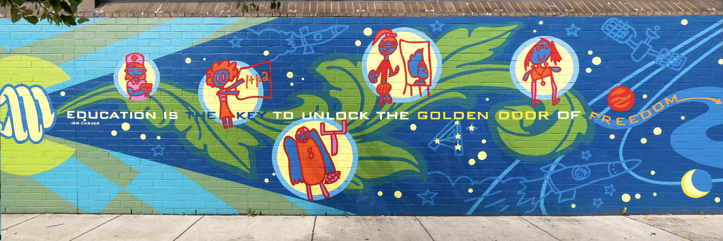 William C. Longstreth School Mural – Education Is the Key to Freedom